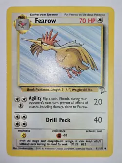 Pokemon TCG Fearow Base Set 2 41/130 Regular Uncommon MP - Image 2