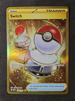 Switch 206/165 SV: Scarlet & Violet 151 Full Art Hyper Rare Gold NM Pokemon (1E) - Image 1