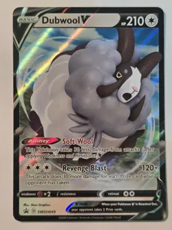 Pokemon TCG Dubwool V Black Star Promo SWSH049 Holo Promo - Image 1