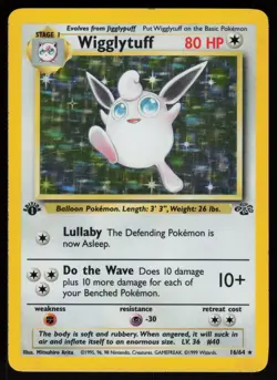 Wigglytuff 16/64 Rare Jungle Holo 1st Edition Pokemon - Image 1