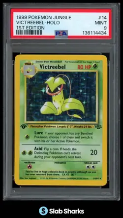 1999 POKEMON JUNGLE 1ST EDITION #14/64 VICTREEBEL HOLO PSA 9 - Image 1