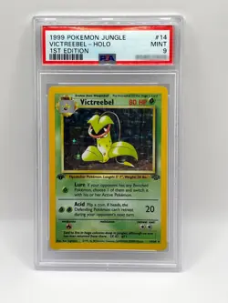 1999 POKEMON TCG VICTREEBEL 14/64 JUNGLE 1ST EDITION HOLO RARE PSA 9 MINT 💎 - Image 1