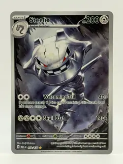 2025 Near Mint Pokemon Steelix 150/132 IR Me01 Mega Evolution NM Illustration - Image 1