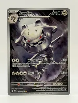 2025 Near Mint Pokemon Steelix 150/132 IR Me01: Mega Evolution Illustration NM - Image 1