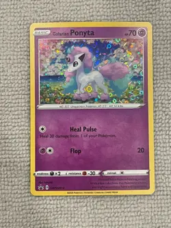Pokemon Galarian Ponyta TCG Sword & Shield Black Star Promo Holo Card SWSH013 - Image 1