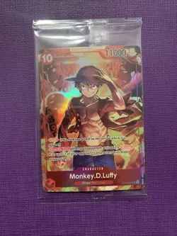 One Piece TCG: Monkey D. Luffy ST10-006 Treasure Booster Promo Card - SEALED! - Image 1