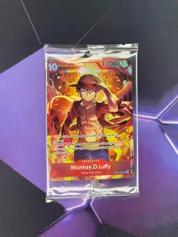 One Piece TCG: Monkey D. Luffy ST10-006 Treasure Booster Promo Card - SEALED! - Image 1