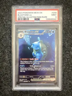 PSA 9 Blastoise ex 200/165 Sv: Scarlet & Violet 151 SIR Pokemon TCG Card - Image 1