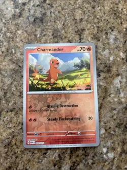 Pokemon TCG Charmander GameStop Stamped Reverse Holo Card 004/165 NM/M Condition - Image 1