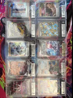 Pokemon 10x Graded Card Lot Beckett All SARs Lot # 47 - Image 1