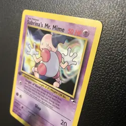 Sabrina's Mr. Mime 094/132 Gym Heroes First Edition Pokemon Card Mint Condition - Image 4
