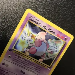 Sabrina's Mr. Mime 094/132 Gym Heroes First Edition Pokemon Card Mint Condition - Image 5