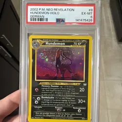 2002 P.M. Neo Revelation Hundemon Holo PSA 6 German Card - Image 2