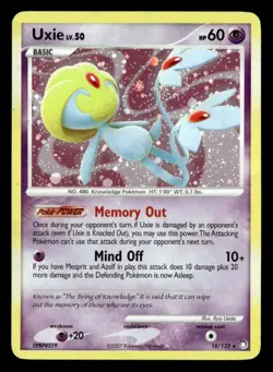 Uxie Holo Rare Mysterious Treasures 18/123 HP Pokemon TCG - Image 1