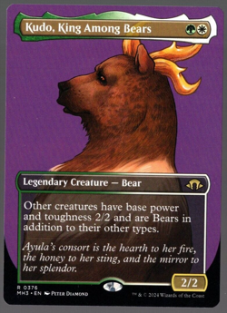 Kudo, King Among Bears 0376 Borderless Non Foil Rare MH3 Near Mint - Image 1