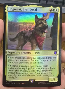 2024 MTG Magic the Gathering PIP Fallout Foil #2 Dogmeat Ever Loyal - Image 1