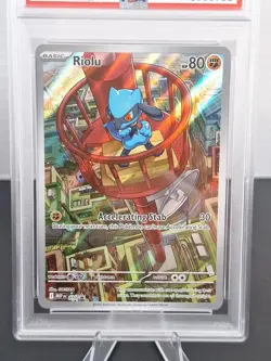 2025 POKEMON MEP EN-ME BLACK STAR PROMO #010 RIOLU PSA 10 - Image 2