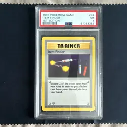Pokemon Item Finder Rare 1st Edition Trainer Base Set Shadowless 74/102 PSA 7 - Image 1