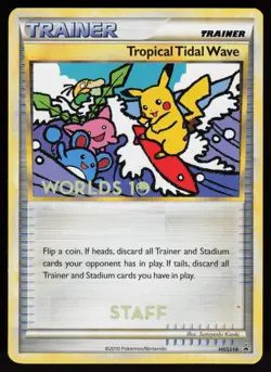 Tropical Tidal Wave HGSS18 STAFF Promo HGSS Black Star Promos Pokemon - Image 1