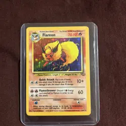 Pokemon TCG Flareon Jungle 3/64 Holo Unlimited Holo Rare - Image 1