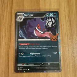 Pokemon Gengar 057/091 Cosmos Holo Stage 2 130HP Trick or Trade Booster 2024 - Image 1