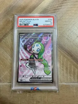 Pokemon Meloetta ex Black Bolt Ultra Rare #159 PSA 10 Gem Mint - Image 1