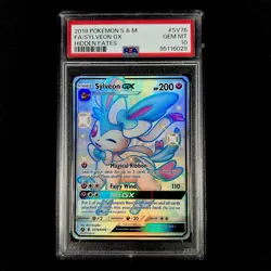 Pokemon TCG Sylveon GX Full Art SV76/SV94 PSA 10 Hidden Fates - Image 1