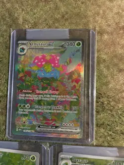 Pokemon 151 Bulbasaur Line Illustration Rare Lot - Bulbasaur Ivysaur Venusaur EX - Image 4