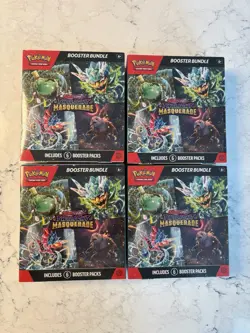 (4) Lot 2024 Pokemon Twilight Masquerade Factory Sealed Booster Bundle Box - Image 1