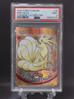 Pokemon Topps Chrome 2000 Ninetales #38 Spectra PSA 9 Mint - Image 1