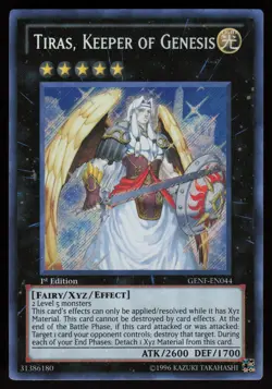 Tiras, Keeper of Genesis GENF-EN044 Secret Rare 1st Edition Yu-Gi-Oh - Image 1