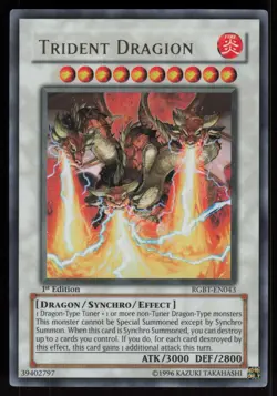 Trident Dragion RGBT-EN043 Ultra Rare Raging Battle 1st Edition Yu-Gi-Oh - Image 1