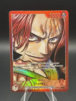 ONE PIECE TCG: Shanks OP09-001 Leader Parallel Alt Art - Image 1