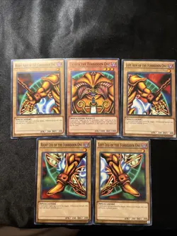 | Yugioh Exodia The Forbidden One FULL 5 Card Set LDK2-ENY04-08 Common LP - Image 1