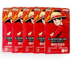 One Piece OP-13 Carrying on His Will Sleeved Booster Packs Lot of 5 Bandai New - Image 1