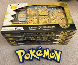 Pokemon TCG: Celebrations Pikachu V-Union Special Collection Box New Sealed (x4) - Image 1