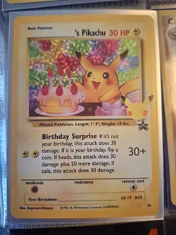 Pokemon TCG Birthday Pikachu Promo #24 - Celebrations 25th Anniversary Set Nm - Image 1