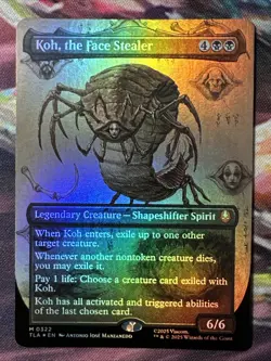 Koh, the Face Stealer - Borderless FOIL - Avatar #322 Mythic, NM - Image 1