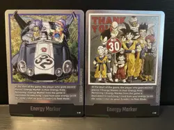 Goku E-60 E-62 Silver Energy Marker Dragon Ball Manga Booster Card Fusion World - Image 1