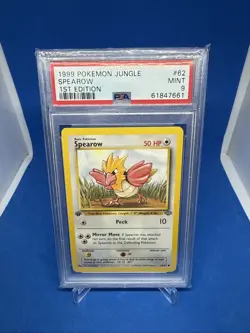 1999 Pokemon Jungle 1st edition PSA 9 Spearow #62 TCG Trading Card - Image 1
