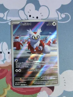 Delibird 152/132 Illustration Rare Full Art Mega Evolution Pokemon TCG Card NM - Image 1