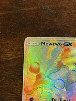 Pokemon Mewtwo GX 76/73 Rainbow Secret Rare Holo Card Shining Legends - Image 2