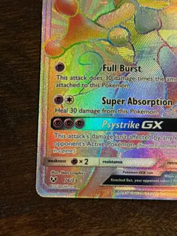 Pokemon Mewtwo GX 76/73 Rainbow Secret Rare Holo Card Shining Legends - Image 5