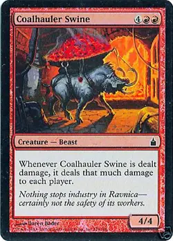 MTG - Ravnica - Coalhauler Swine - 2X - Foil - NM - Image 1