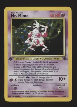 1999 1st Edition Pokemon Mr. Mime 06/64 Jungle Holo - Image 1