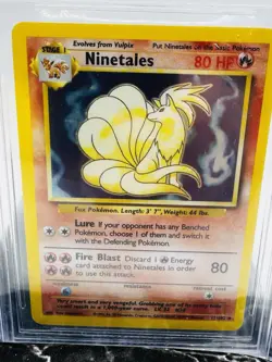 1999 POKEMON BASE SET UNLIMITED #12 NINETALES-HOLO BGS 9 MINT - Image 4
