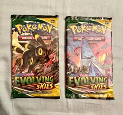 Pokemon TCG Sword & Shield Evolving Skies Factory Sealed Booster Packs Lot Of 2 820650851551 - Image 1