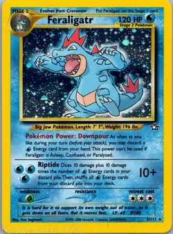 Feraligatr 5/111 Holo Rare Neo Genesis Pokemon NM - Image 1