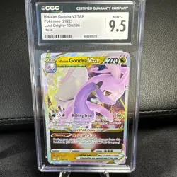 2022 Pokemon SWSH Lost Origin Hisuian Goodra Vstar #136 CGC 9 - Image 1