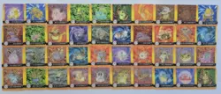 1999 LOT OF 40 COMPLETE SET POKEMON PREMIERE EDITION ART BOX #1-#40 EEVEE - Image 1